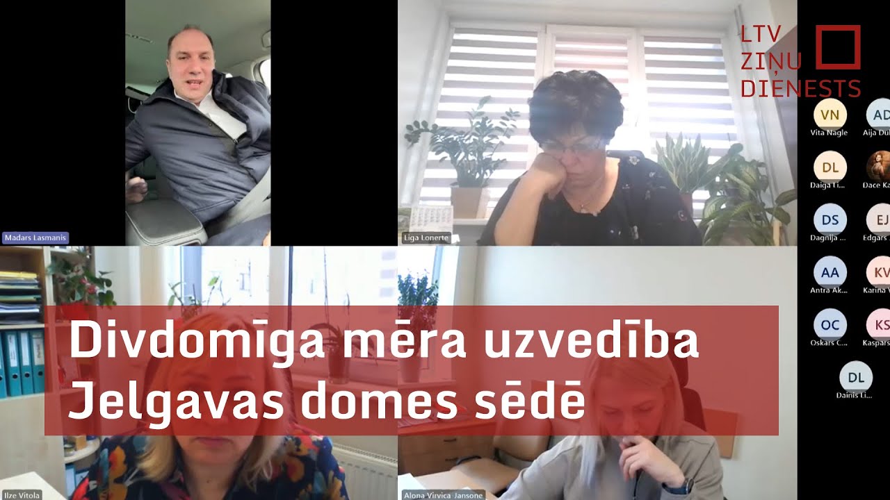 Divdomīga mēra uzvedība Jelgavas domes sēdē