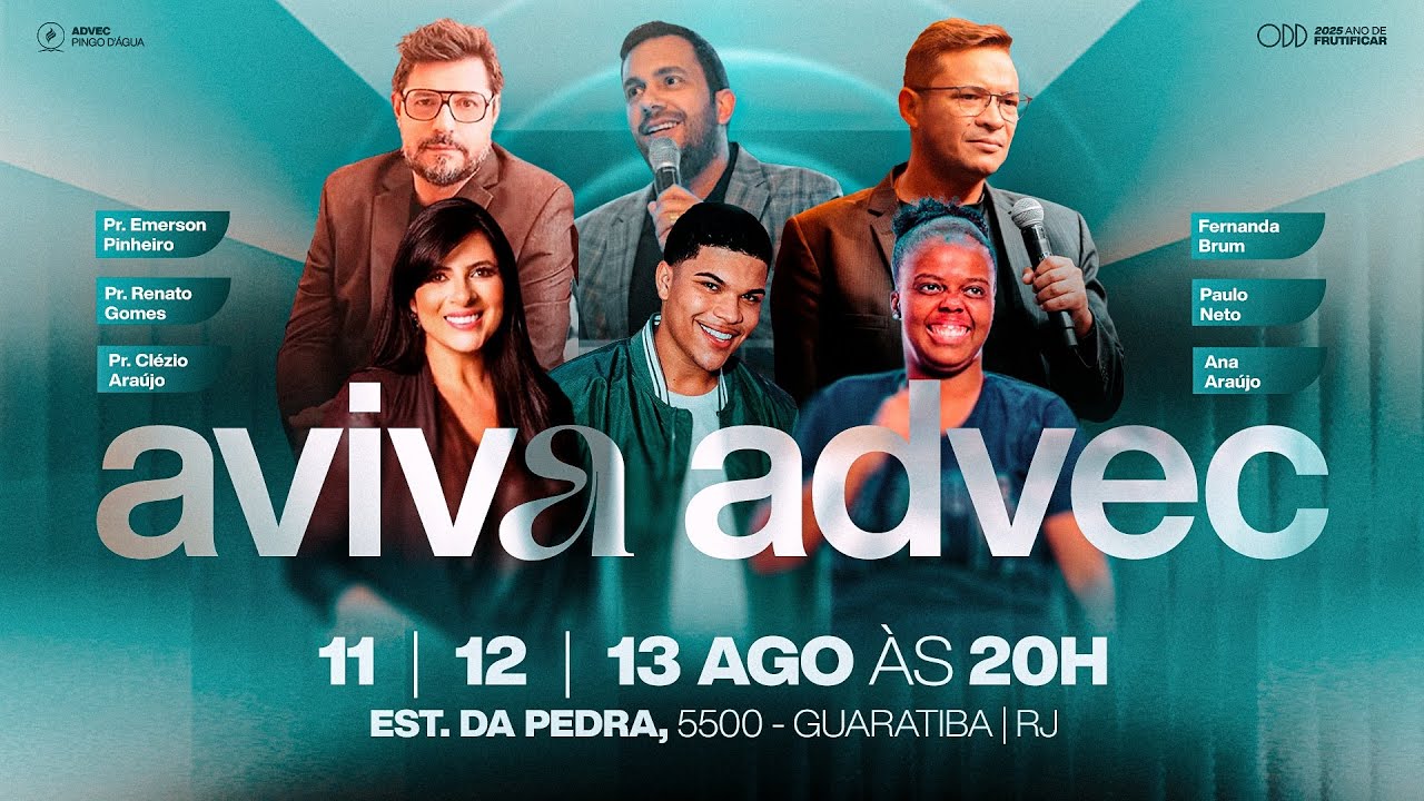 AVIVA ADVEC - PR. CLÉZIO ARAÚJO & ANA ARAÚJO  | 13/08/2025 ADVEC PINGO D'ÁGUA