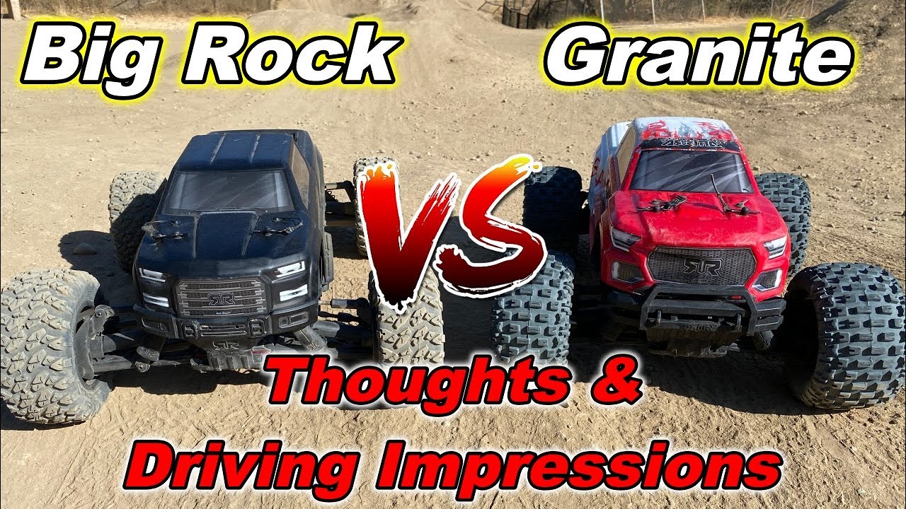 Arrma Big Rock Crew Cab vs. Granite 4x4 3S BLX, impressions and thoughts