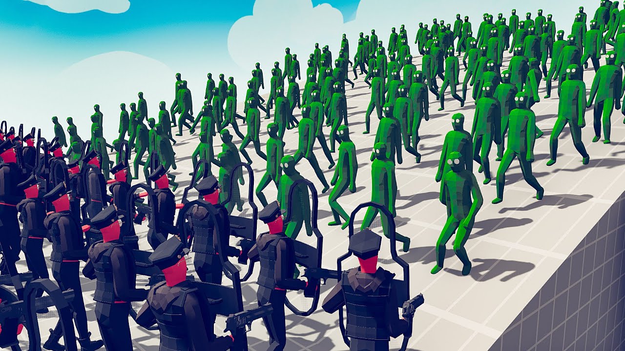czy POLICJA ZATRZYMA EPIDEMIE ZOMBIE? - Totally Accurate Battle Simulator (TABS PL)