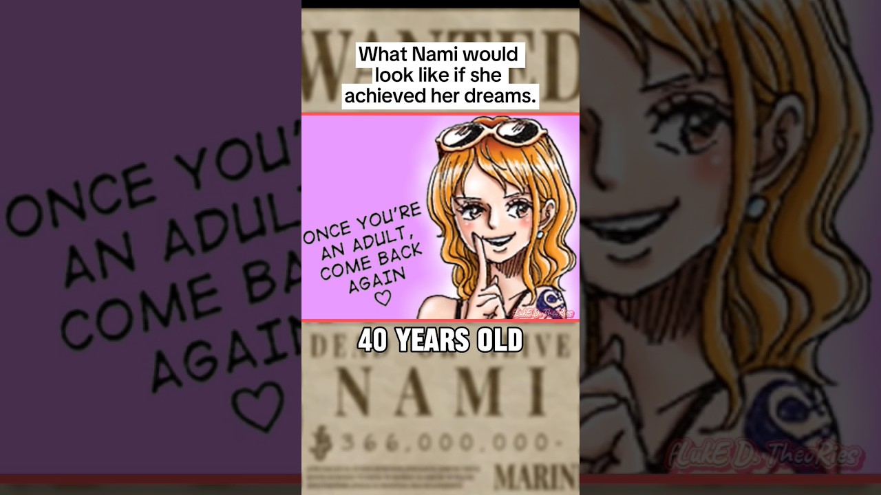 Nami would look at 40 and 60 yrs old, by Oda #onepiece #nami #luffy #manga