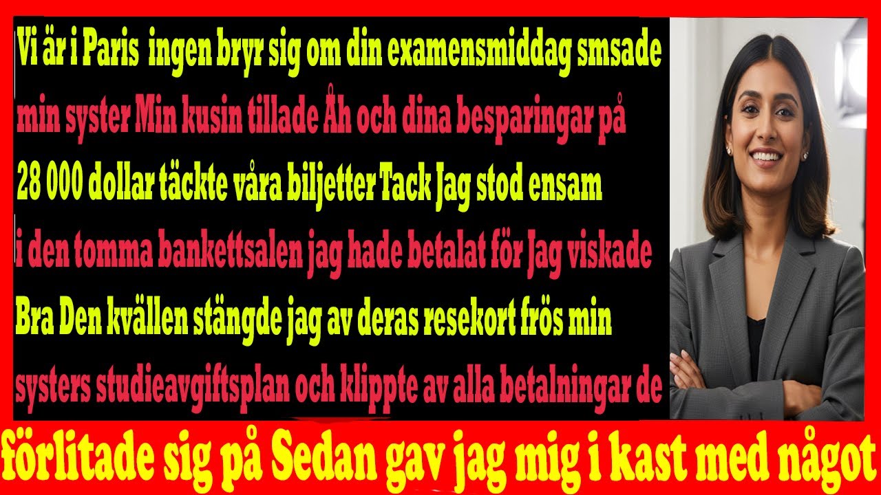 Vi &auml;r i Paris  ingen bryr sig om din examensmiddag smsade min syster