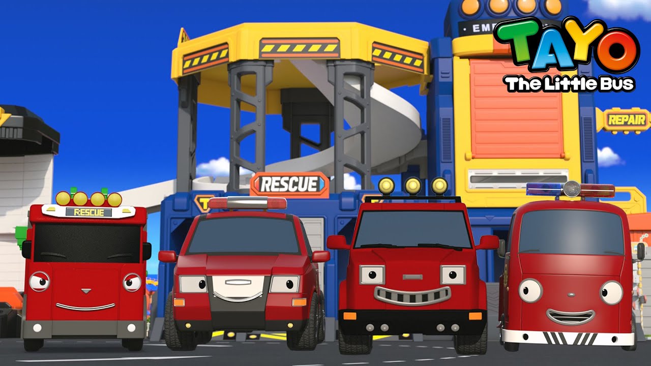 El Fuerte Camión de Rescate Rojo | RESCUE TAYO | Canción del equipo de rescate | Tayo Español