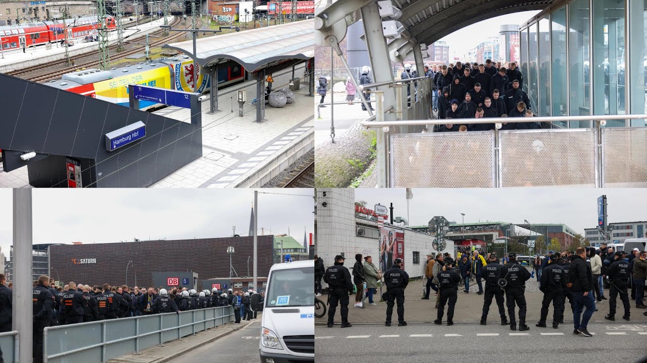 ⚽[FUßBALL] Ankunft der Braunschweiger Fans in Hamburg