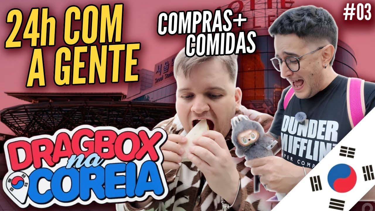 🇰🇷24h NA COREIA: Provando comidas do C.U + Compras no Outlet | Dragbox na Coreia #03