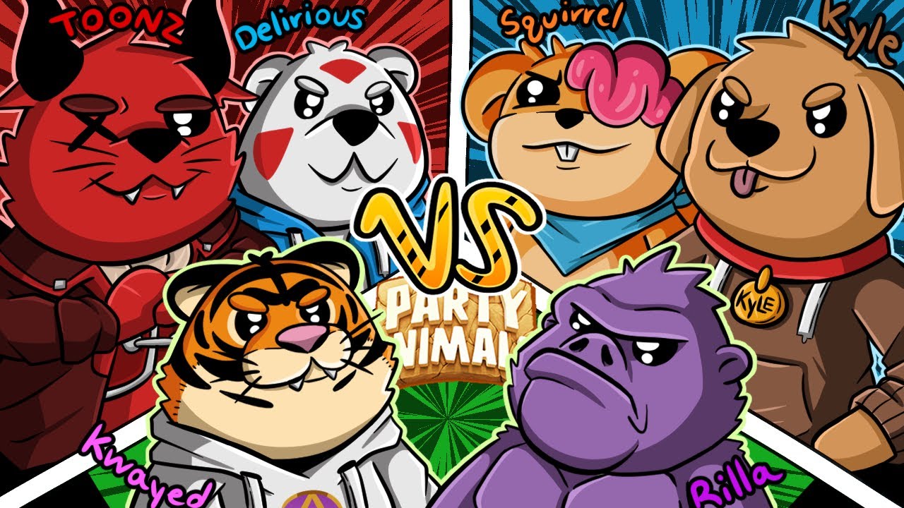 HOUR OF CONTENT CREATORS FIGHTING! | Party Animals (ft. Cartoonz, Delirious, & More)
