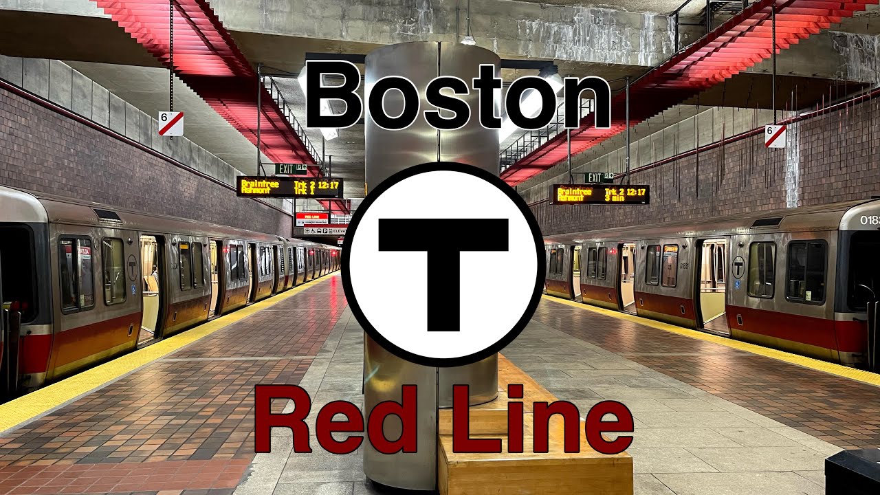 ⁴ᴷ ᴴᴰᴿ MBTA Boston “T” Subway – Trains on the Red Line