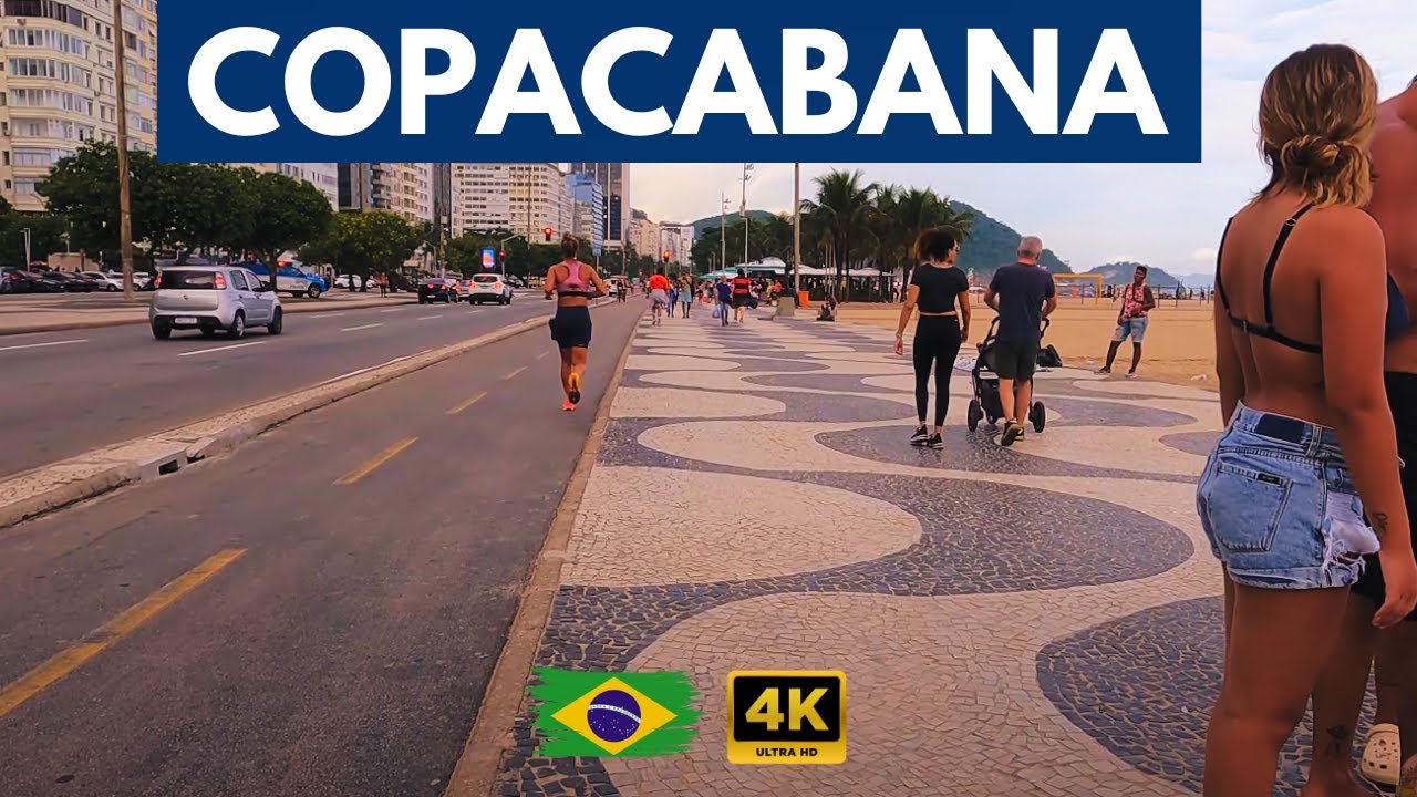 CALÇADÃO DE COPACABANA: Andando na Zona Sul do Rio de Janeiro - RJ