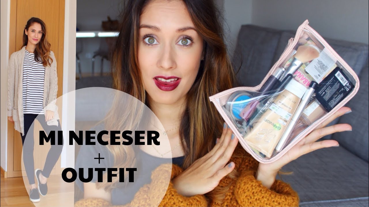 Mi neceser de Maquillaje de Viaje| Ensenciales + Outfit de Viaje