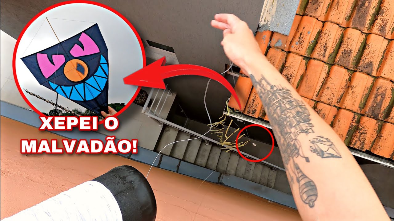 Peguei o Pipão Malvadão que Caiu Pendurado no Telhado do Vizinho usando Réu da Laje | Rafa Xepeira!