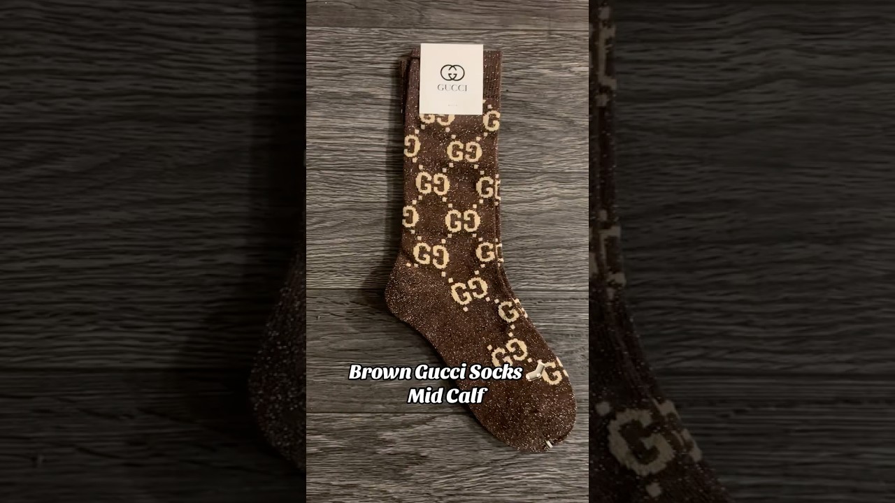 Brown Gucci Mid Calf Socks 🧦  #gucci #fyp #theshop429