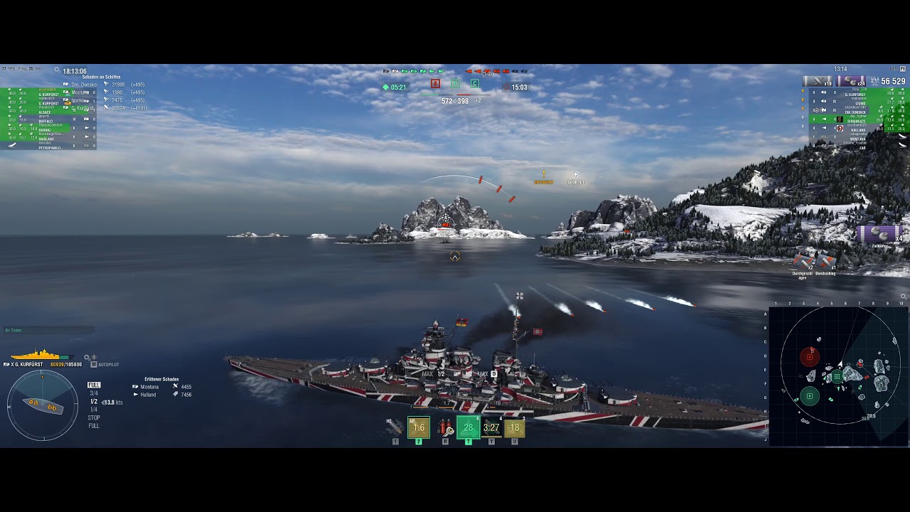 #0047 Let's play   World of Warships Gro&szlig;er Kurf&uuml;rst ranked silver Tops&Flops Shadow Cloud Gaming
