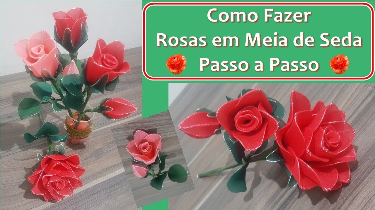 DIY: Como Fazer uma LINDA ROSA em Meia de Seda Passo a Passo para Dia das Mães, Namorados em 2024🌹