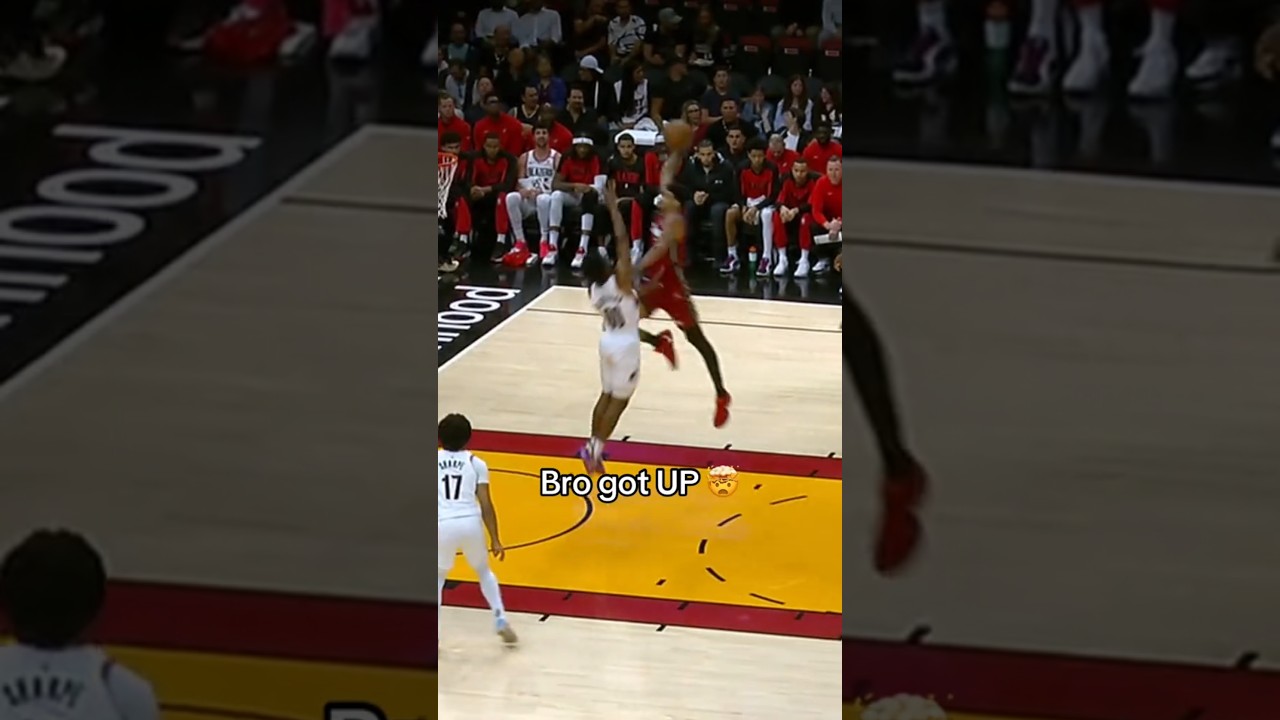 Kel&rsquo;el Ware jumped FAR for this slam. 🔥 #NBA #bball #basketball #hoops #dunk