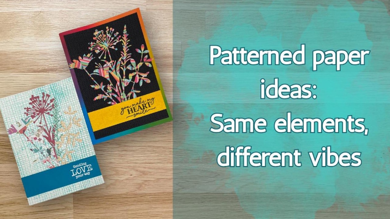 Use up your patterned paper to create different themed cards #asmr #cardmaking