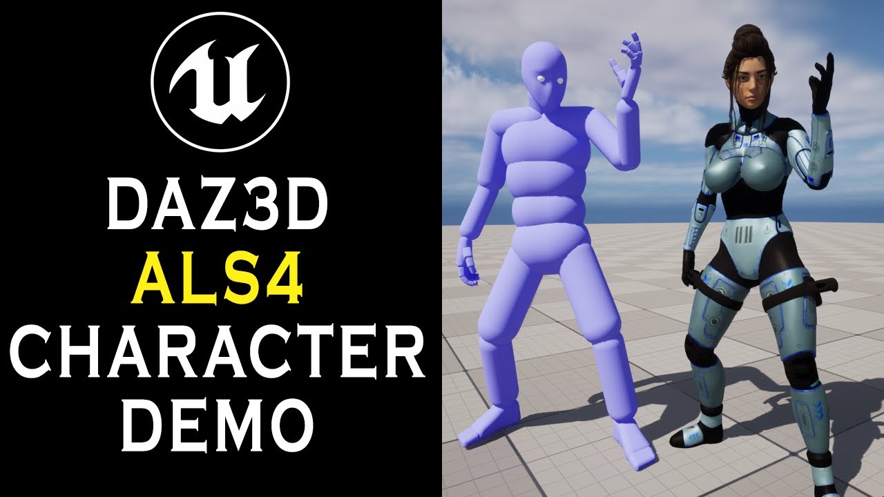 Daz3D & ALS 4 Working Great! Character Demo in UE5.1 Unreal Engine