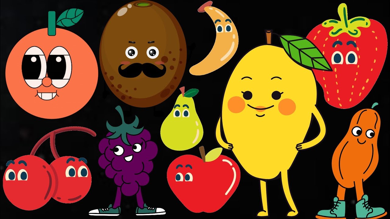 Ten Little Fruits Jumping On The Bed | 10 Little Fruits by Kids SchoolPreps | #10littlefruits #ten