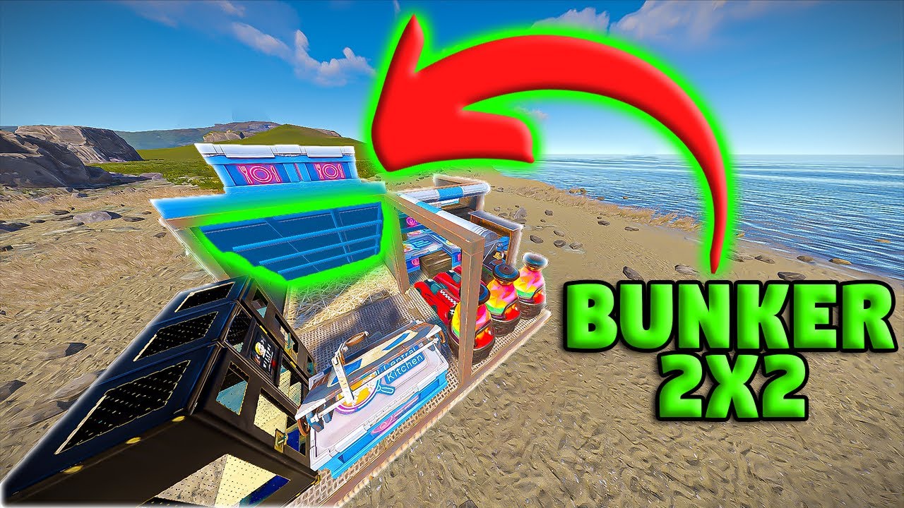BUNKER 2x2 Classic - Solo Duo BUNKER Base Design - Compact Rust Base Design