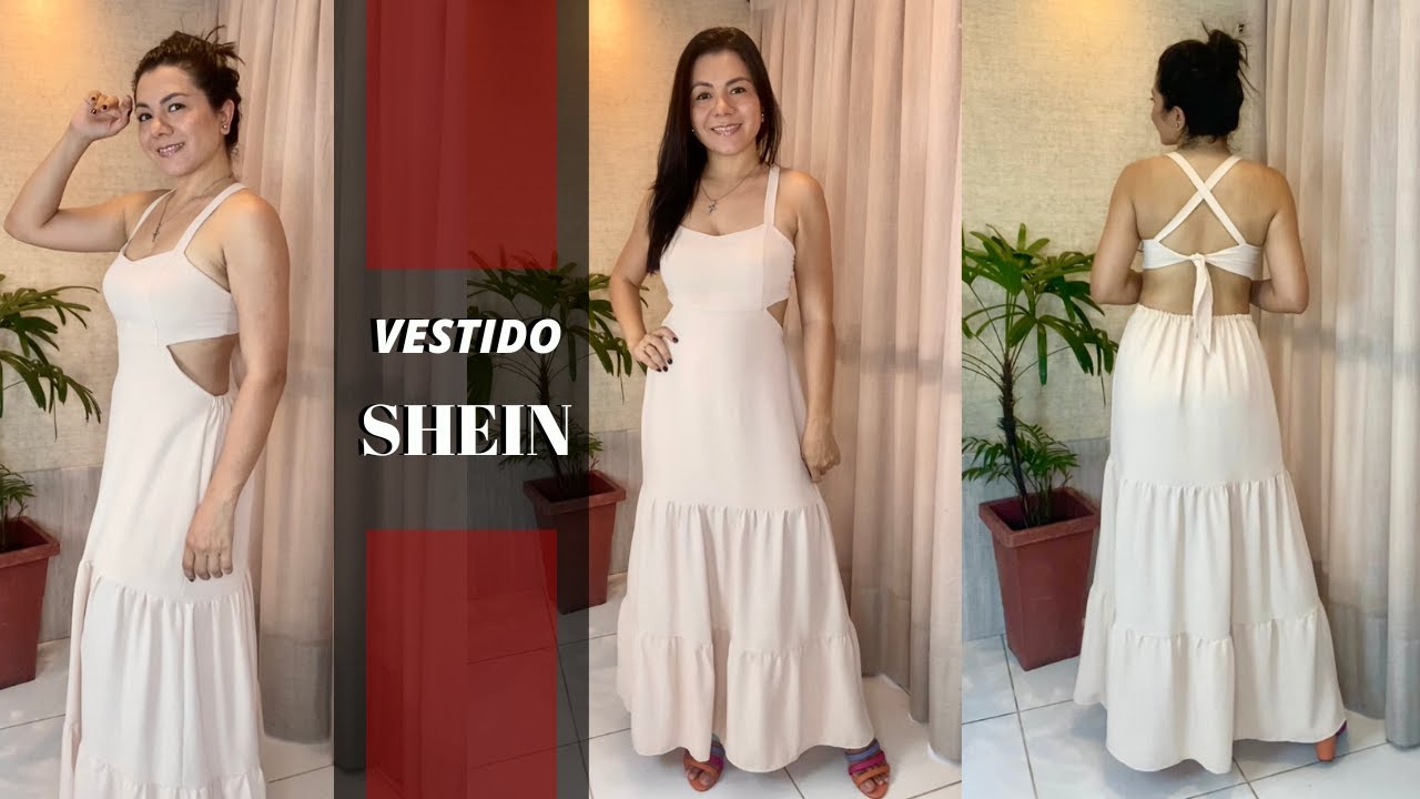 Como fazer VESTIDO LONGO 3 MARIAS -  Corte e Costura - Vestido SHEIN | Gisele Maués