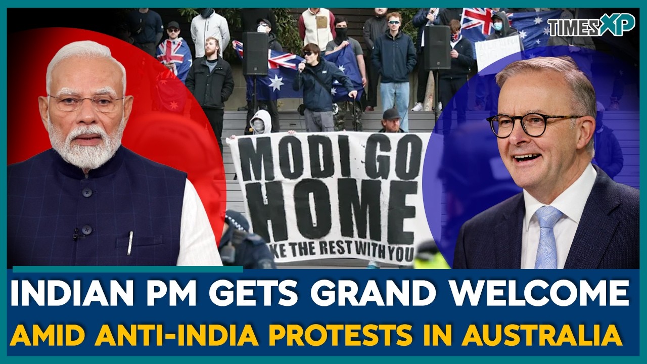 PM Modi Welcomed in Australia Amid Anti-India Protest in Australia
