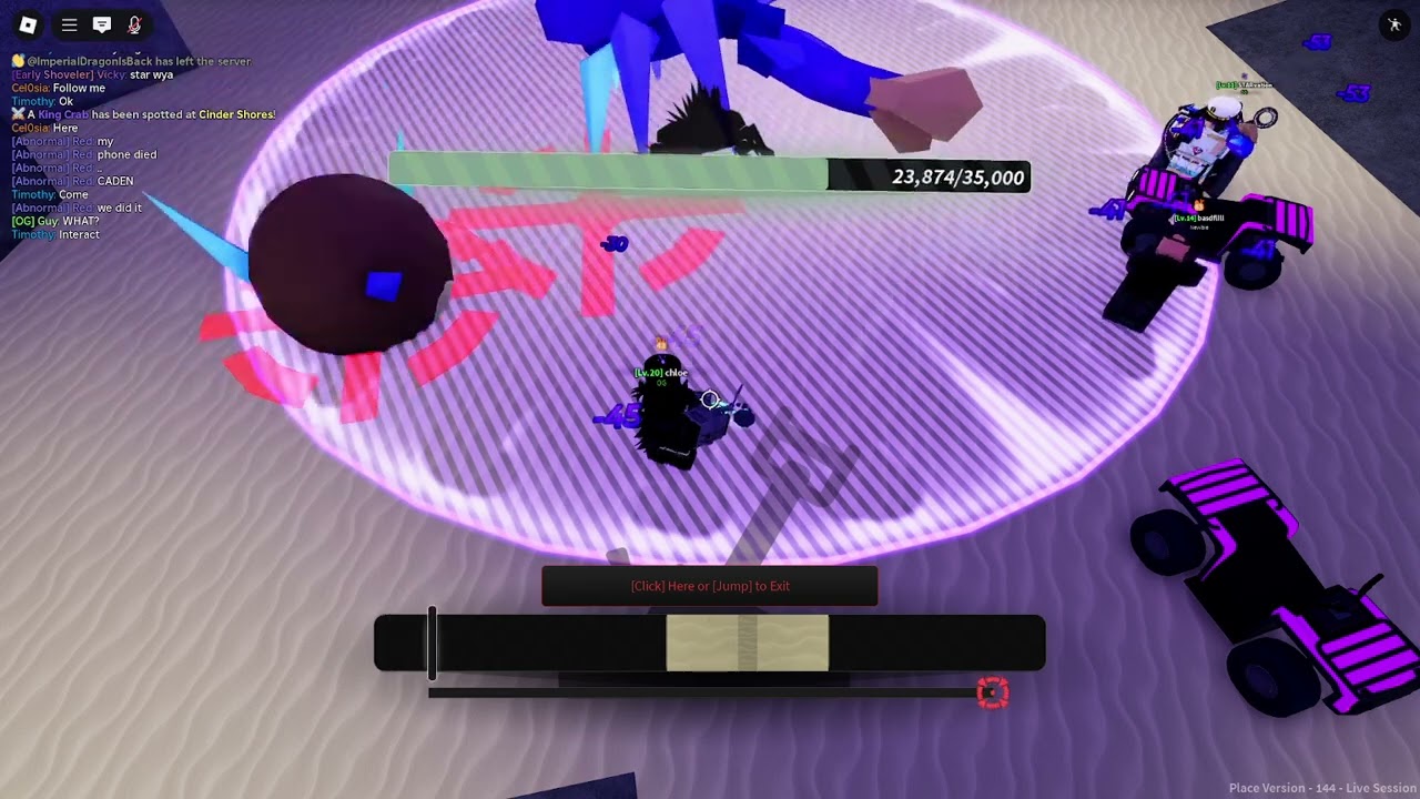 Roblox DIG - King Crab boss fight