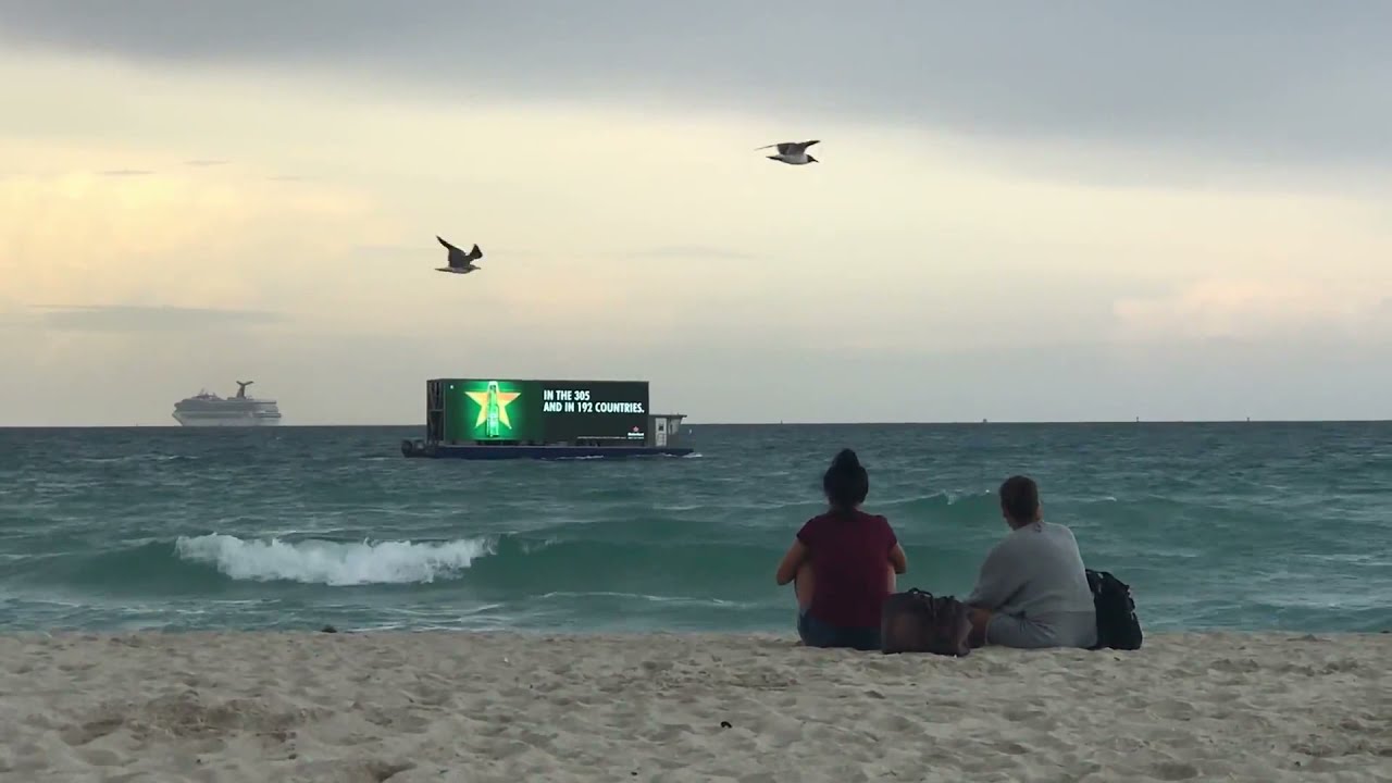Advertising Boat In South Beach, FL