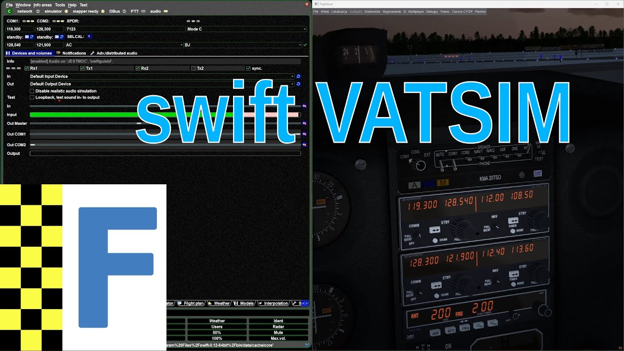 FlightGear 2020 (91) | Przez swift do VATSIM