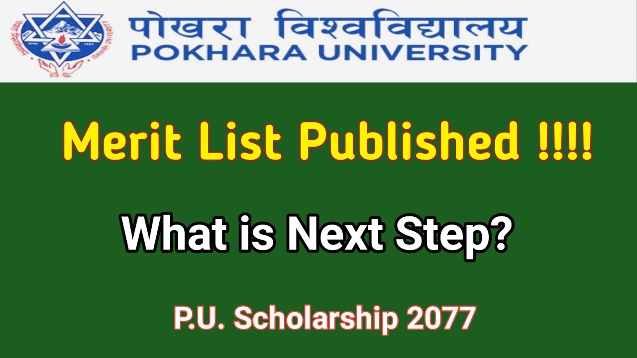Merit List Result Published | Pokhara University  Scholarship 2077