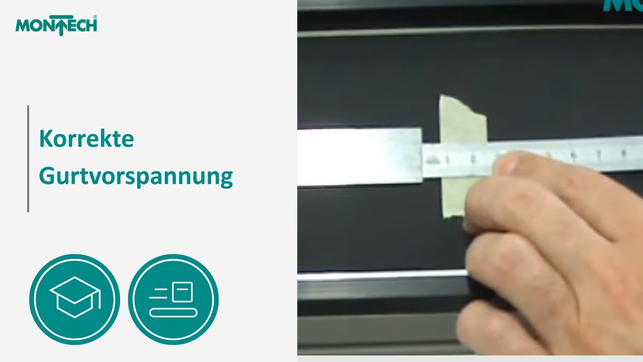Gurtvorspannung einstellen | F&ouml;rderband korrekt justieren &ndash; Montech