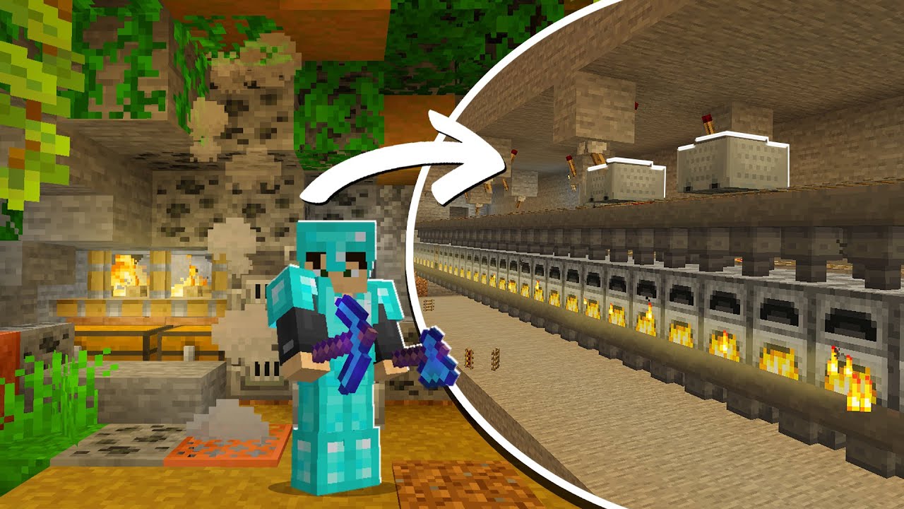 CRIEI A FORNALHA INDUSTRIAL MAIS RÁPIDA do MUNDO! - Minecraft Hardcore