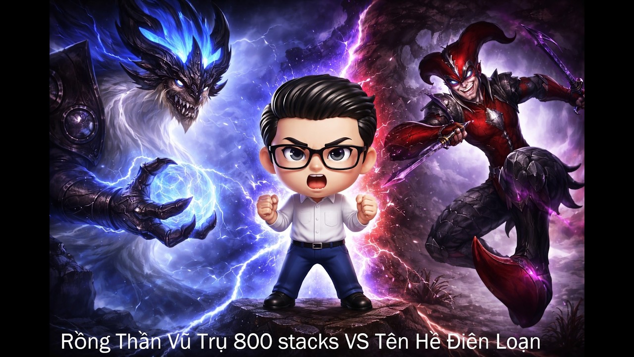 (Aram Hỗn Loạn) Cuộc đối đầu giữa Rồng Thần Vũ Trụ Aurelion Sol 800 số và Tên Hề Điên Loạn Shaco....