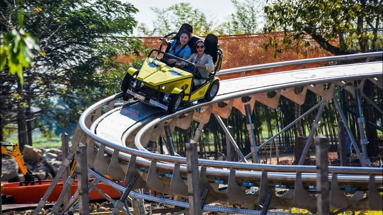 มาเล่นรถไฟเหาะกัน#Coaster kart #Jungle Adventure park