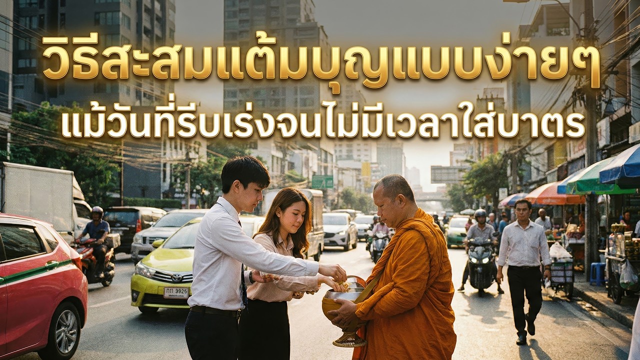 รีบแค่ไหนก็ทำบุญได้! วิธีสะสมแต้มบุญง่ายๆ ฉบับคนเมืองไม่มีเวลา 🙏💖 #ทำบุญ #สะสมแต้มบุญ #ชีวิตคนเมือง