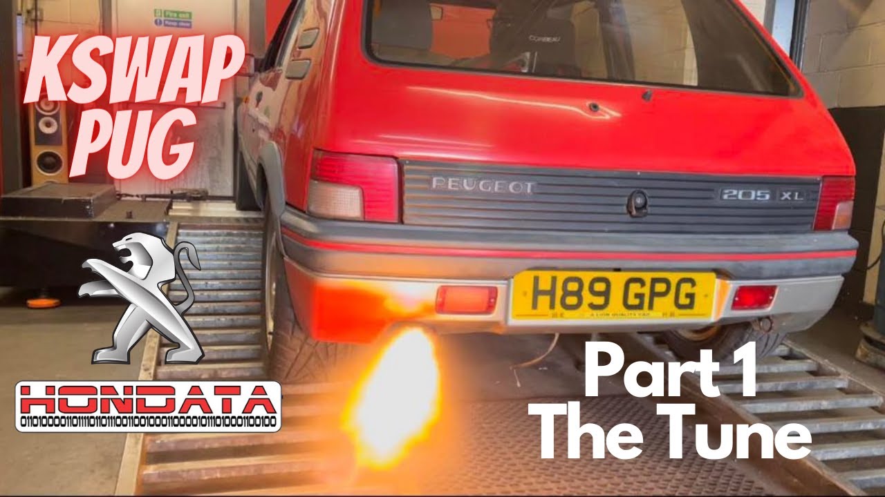 ** РЕТРО KSWAP ** Peugeot 205 GTI XL K20 настроен на Kpro