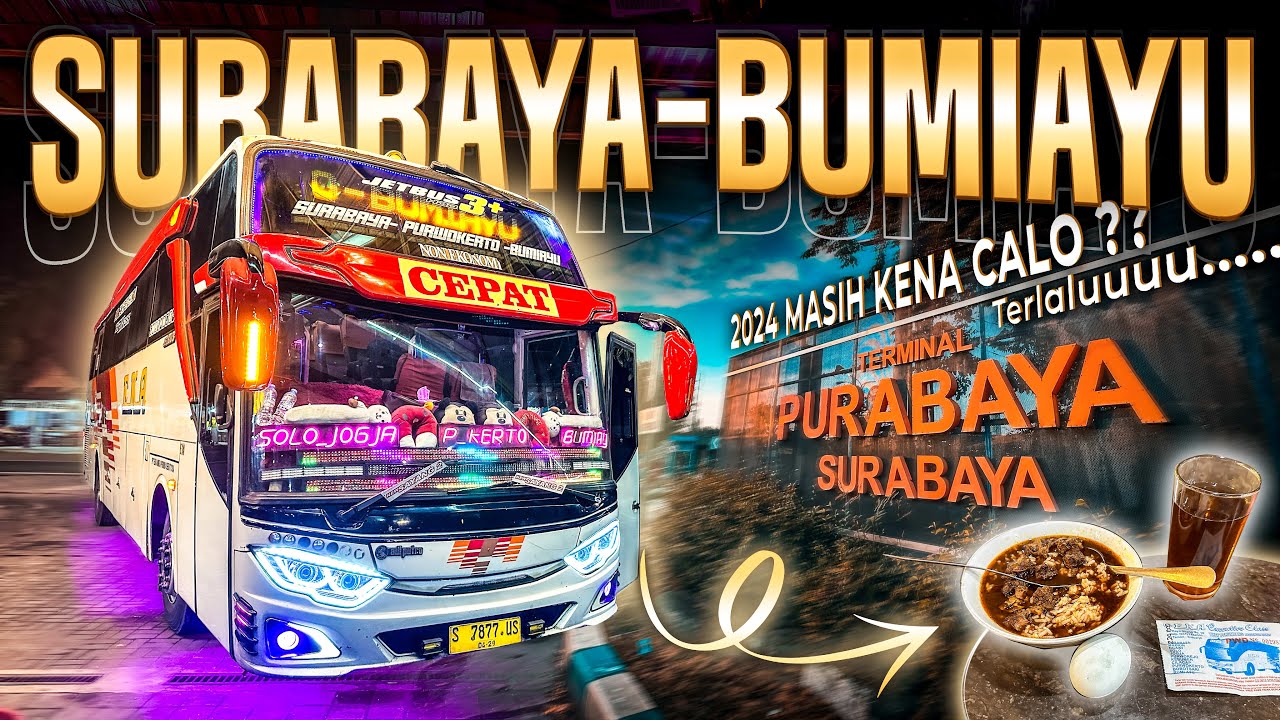 Anti Calo! SURABAYA - BUMIAYU Naik Bus 