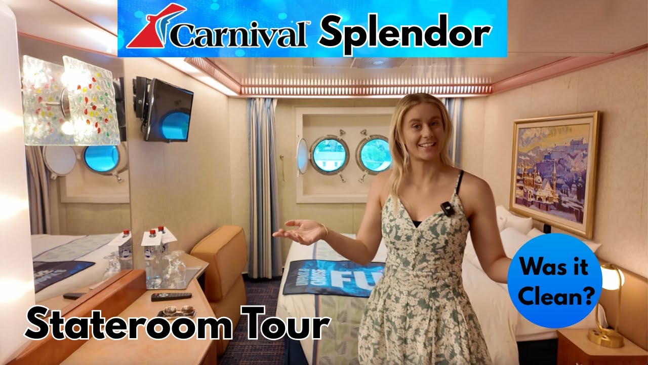 Внутренняя каюта Carnival Splendor с 2 иллюминаторами | Вмещает 4 человек, но была ли она чистой?
