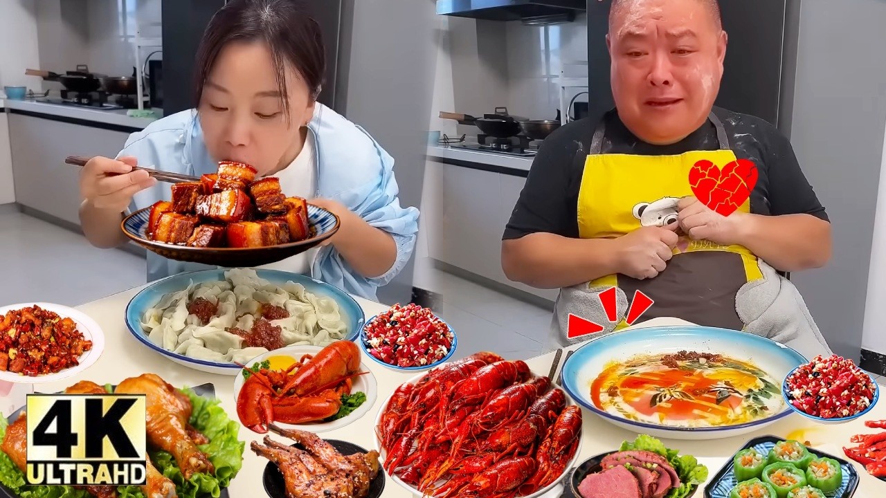 😤臨時突撃で独り占めのごちそうASMR _ ASMR FOOD 🍜🍝🍜🥓🥢🍗#asmr #食べ物#vlog
