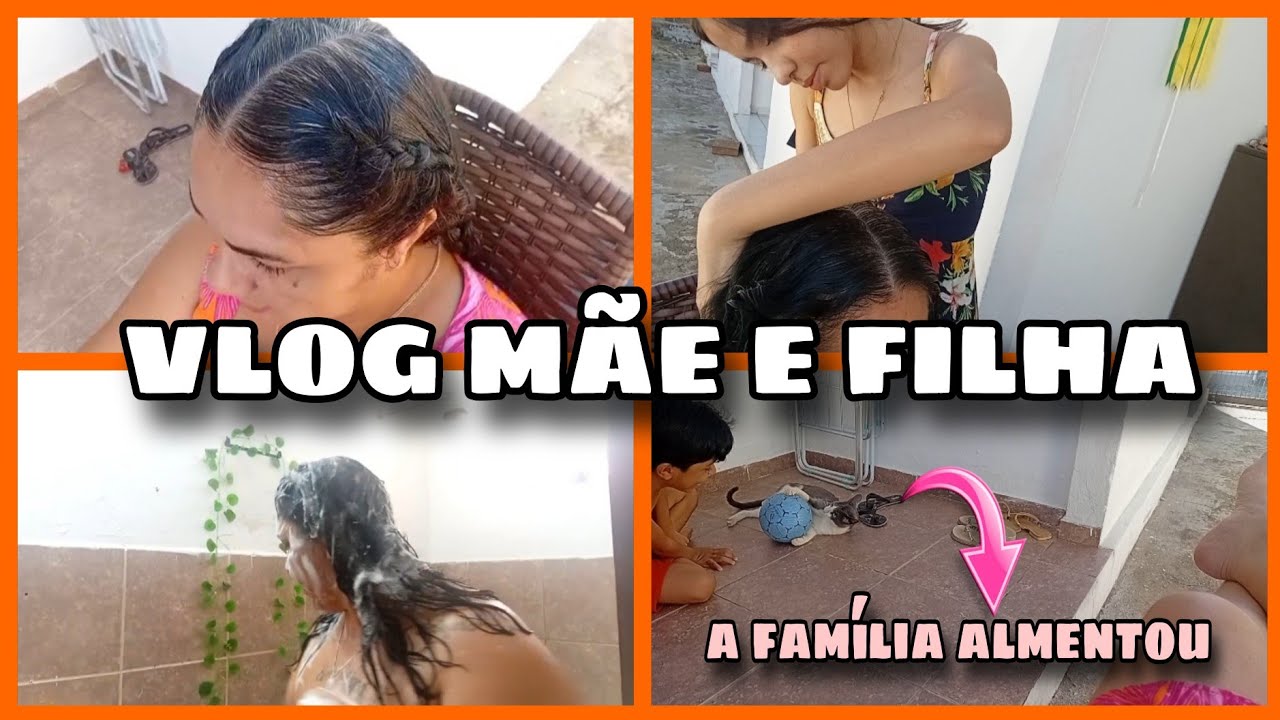 VLOG DE MÃE E FILHA / ELA FEZ UM PENTEADO NO MEU CABELO  + CUIDADOS CASEIRO COM A PELE DO ROSTO...