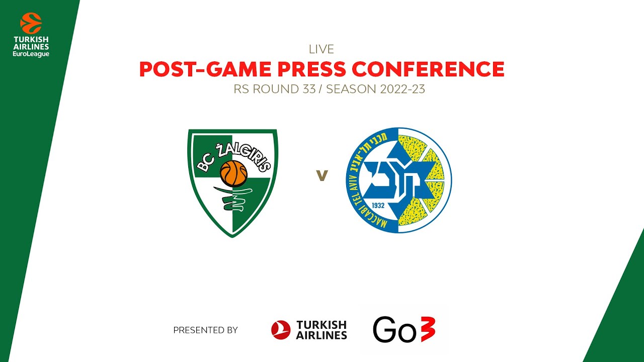 Zalgiris - Maccabi | Press Conference | EuroLeague 2022-23 Round 33