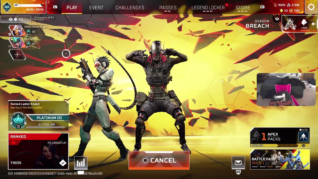 🔴RELLISH live🔴 ! 2026 Apex rank they said you have to have ego to play this Game.