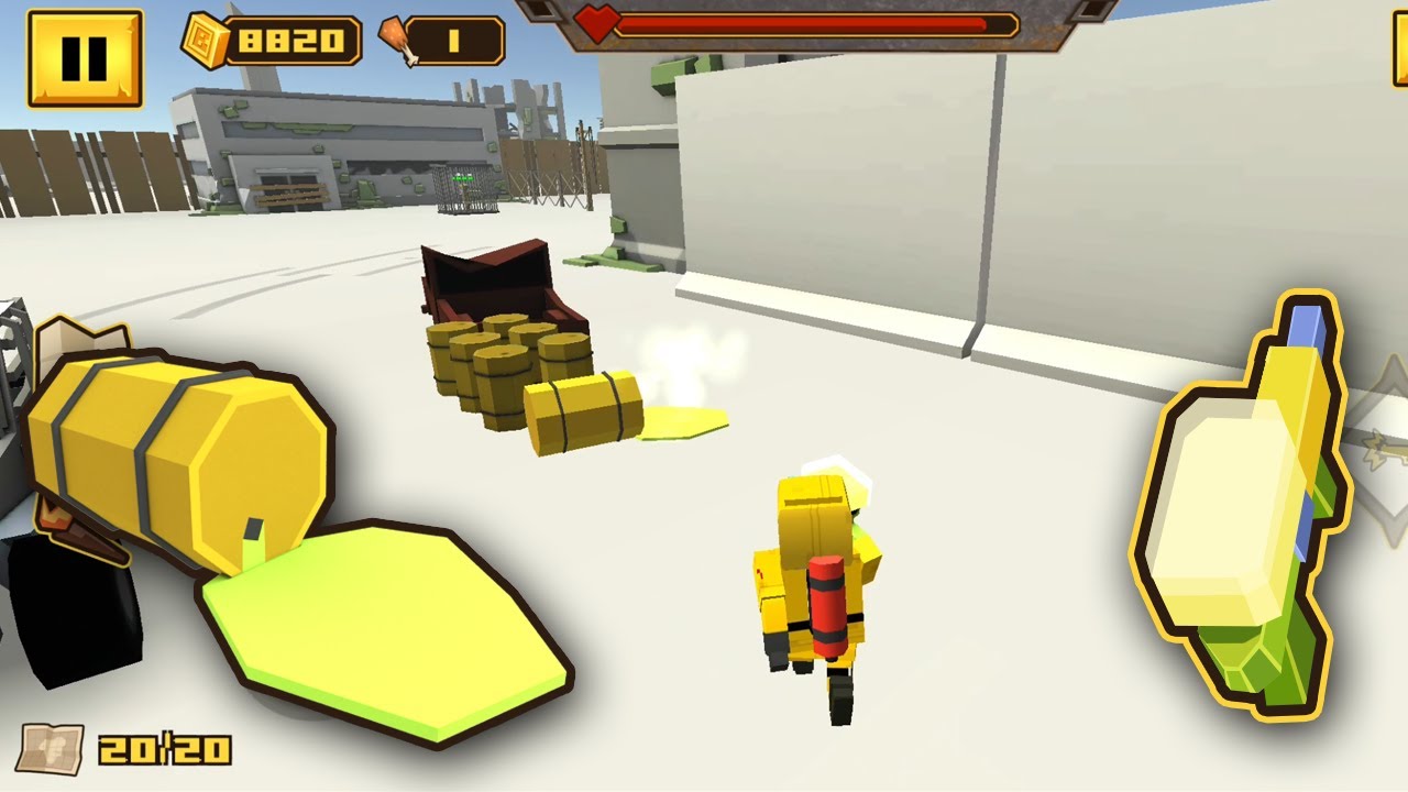 Locations with ammo for AcidGun and Repairing car in BLOCKAPOLYPSE™ - Zombie Shooter!