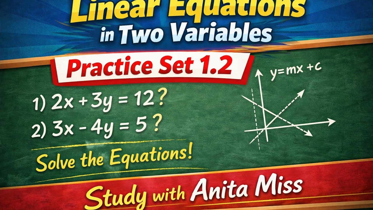 Practice Set 1.2 | Linear Equations in Two Variables | Graphical Method | Q.1 & Q.2