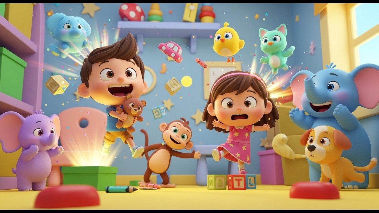 Clean-Up Time Boom Boom! 🎵 Fun Kids Song for Learning Clean Habits, Teamwork & Happy Play | Kiddoo