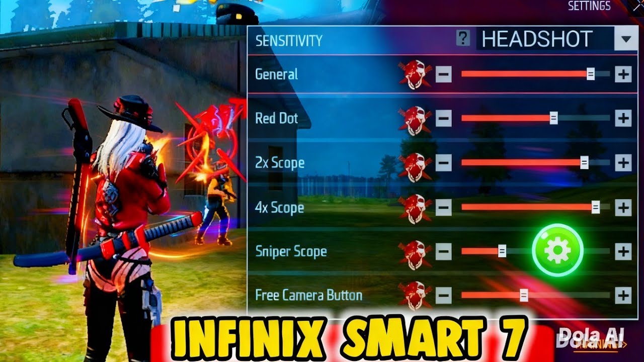 Infinix Smart 7 Ff Sensitivity || Free Fire Headshot Setting