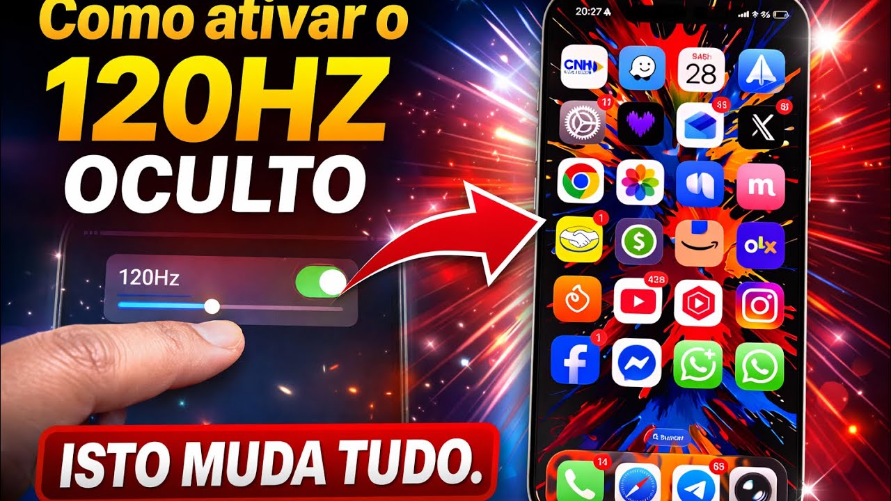 COMO ATIVAR O 120HZ OCULTO NO IPHONE. ISTO MUDA TUDO.