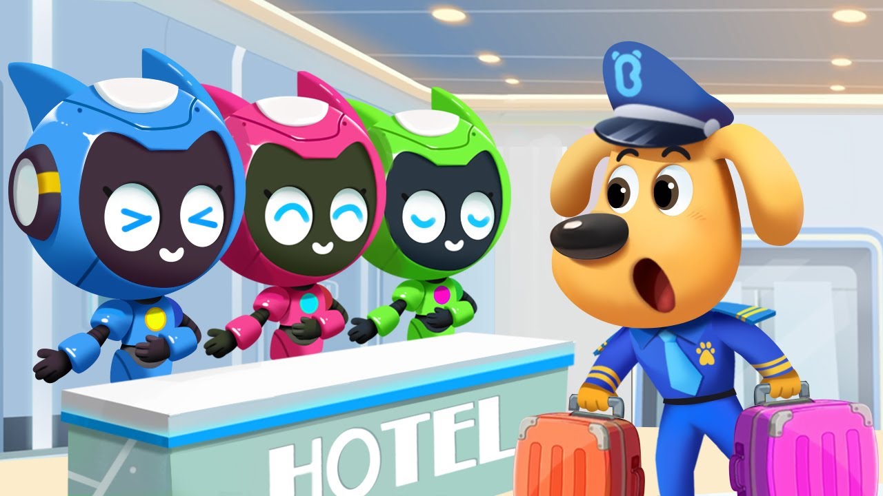 โรงแรมหุ่นยนต์ | ระวังเอไอสลับหน้า | การ์ตูนเด็ก | เบบี้บัส | Kids Cartoon | BabyBus