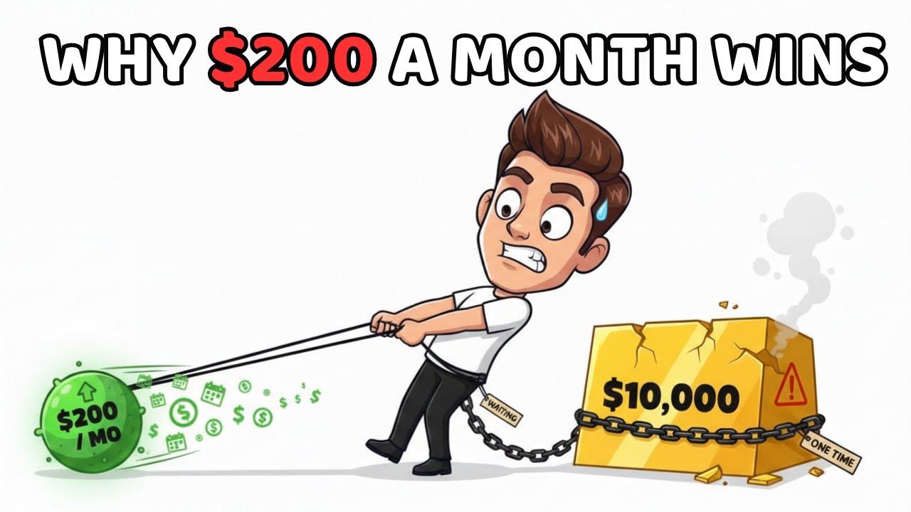Why $200 a Month BEATS $10,000 Once (Dividend Snowball Explained) | Personal Finance for Beginners