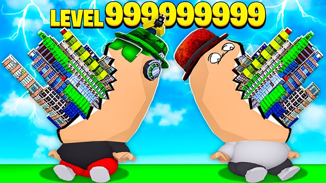 EATING EVERYTHING AND GETTING MAX LEVEL FAT IN ROBLOX