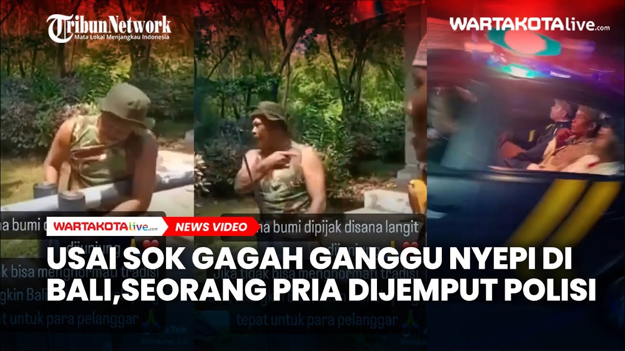 Usai Sok Gagah Ganggu Nyepi di Bali, Seorang Pria Dijemput Polisi