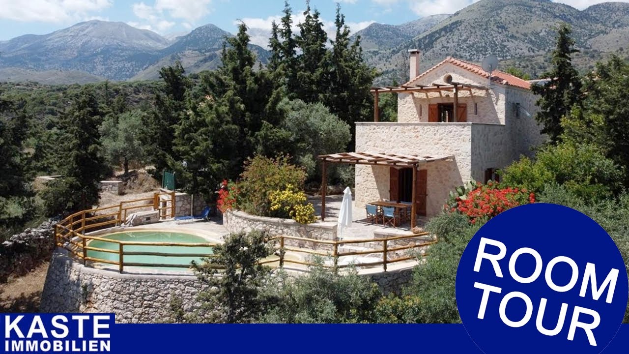 Kreta | Roomtour von 2 Steinhäusern mit Pool nahe Chania in Melidon | Kaste Immobilien